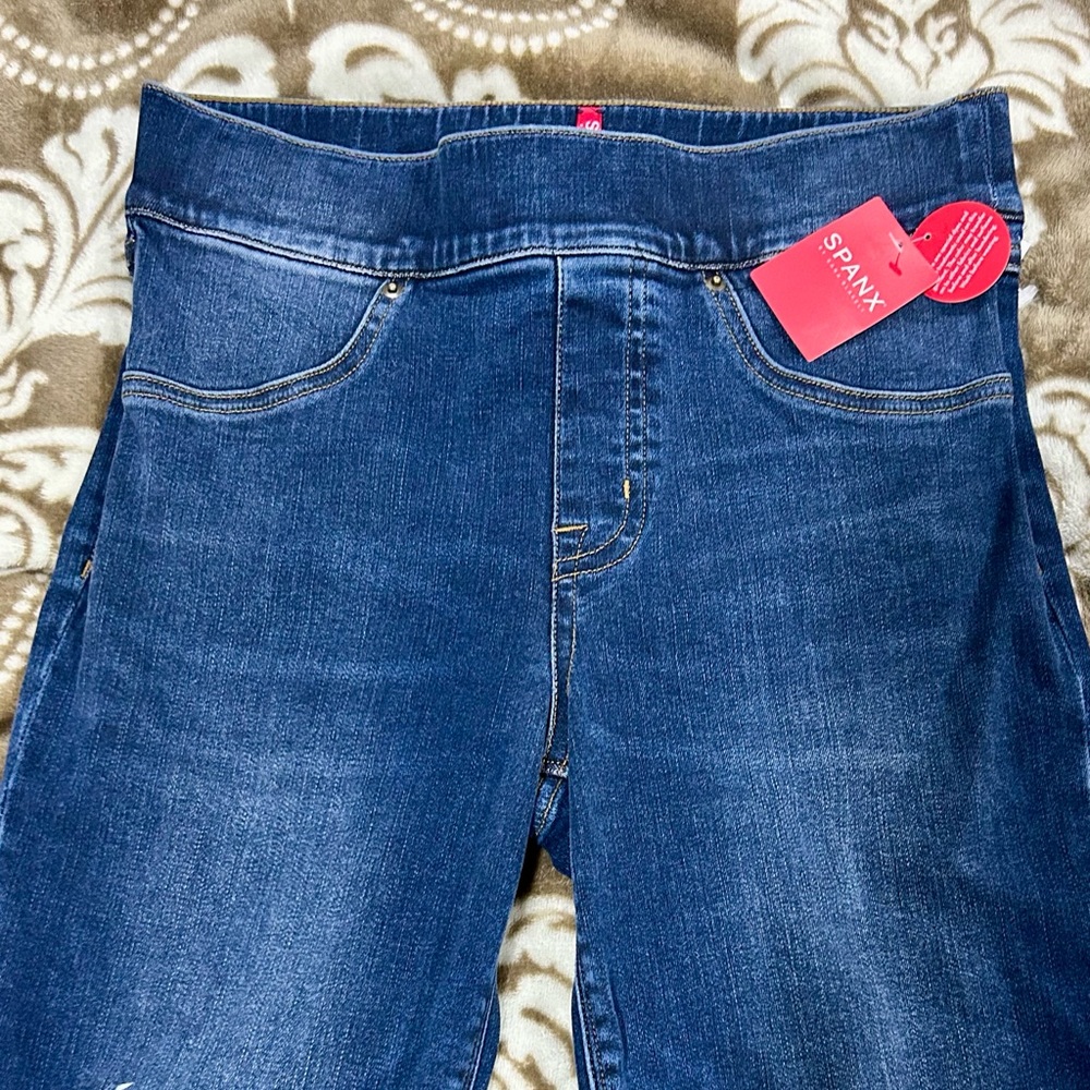 Spanx distressed denim legging small